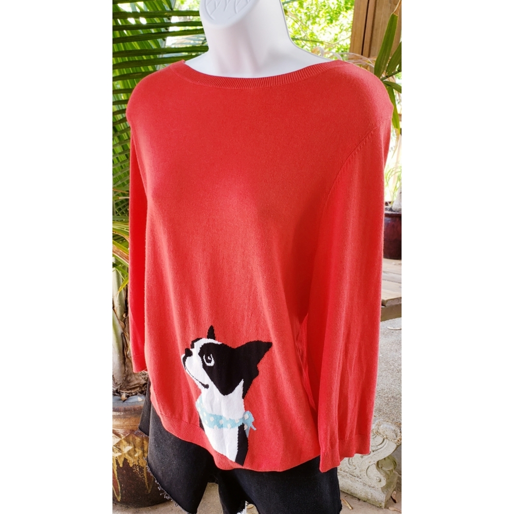 Sold☆ Talbot's Cotton Puppy Tunic Sweater - Picture 4 of 5